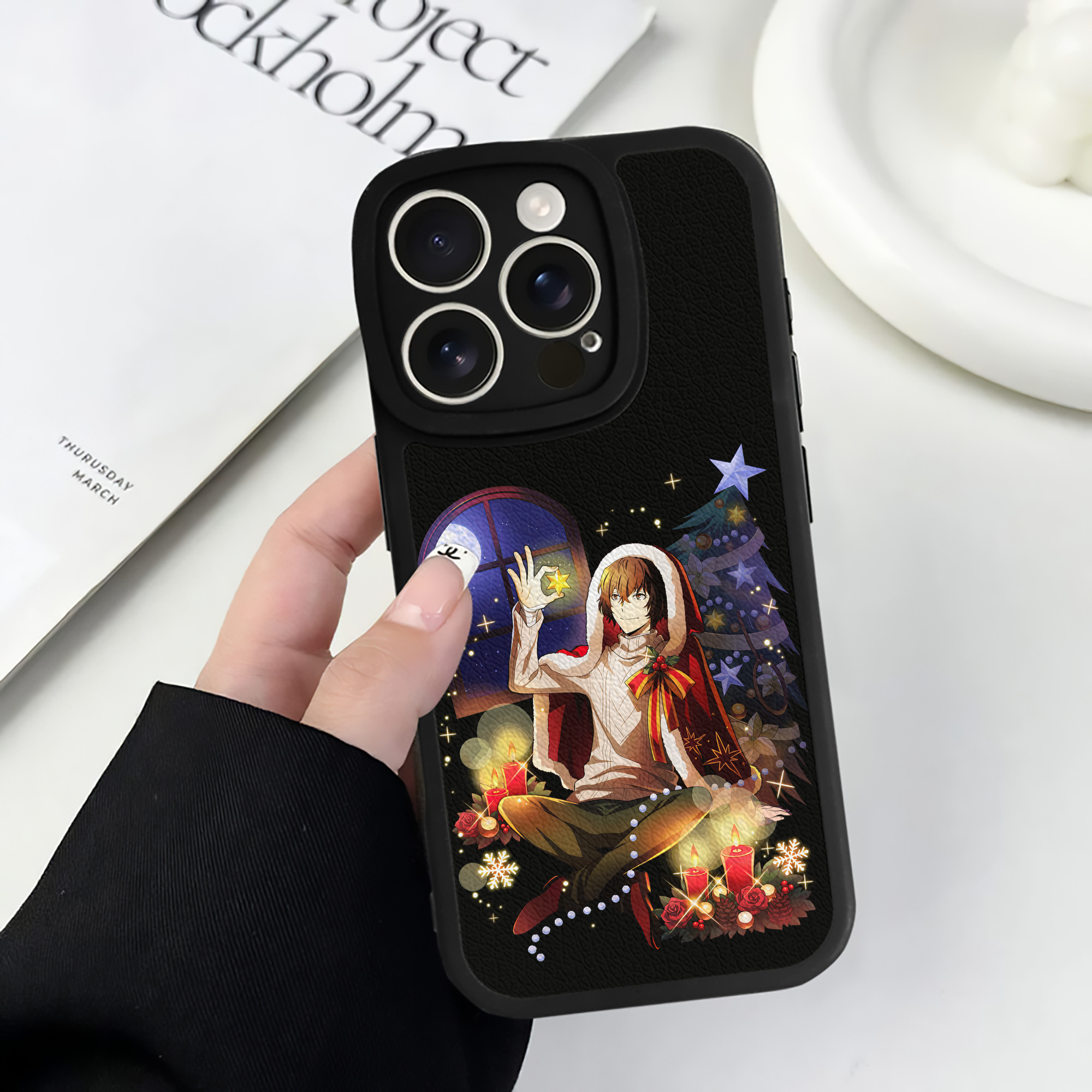 （画像用） 文豪ストレイドッグス Bungo Stray Dogs 【iPhone 16シリーズ対応】シリコンスマホケース（レザー調） 材質：シリコン